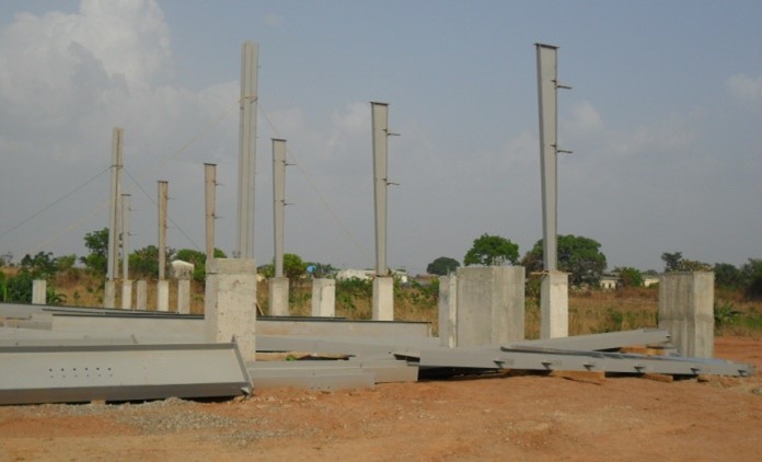 construction and erection of a factory’s concrete and steel beams